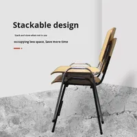 Chaise et table d'école intégrées avec plateau en contreplaqué et pieds en métal pour l'école, le bureau et la salle de classe, avec tableau d'écriture et de formation