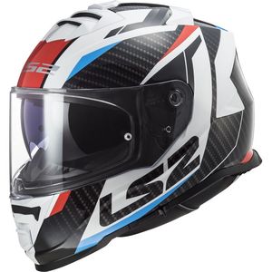 Casco Integrale Ls2 Ff800 Storm Ii Bianco Blu Nero Rosso in Fibra Composita M per Moto - Product Image 1