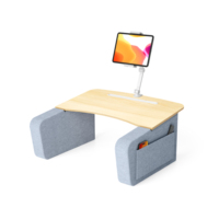 Support de genoux ergonomique réglable en hauteur, portable, avec coussin en mousse souple, table de lecture multifonctionnelle en bois
