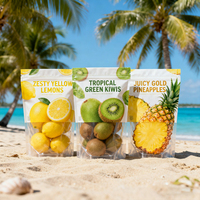 Ordre sac d'emballage de qualité alimentaire avec trous de ventilation et poignées emballage portable de divers fruits frais fraises raisins