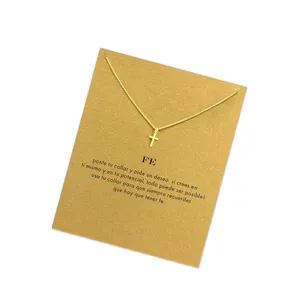 Maak Een Wens Cadeaukaart Ketting Goud Zilveren Kleur Kompas Vierkante Hanger Ketting Voor Vrouwen Mode Sieraden Verjaardagscadeau