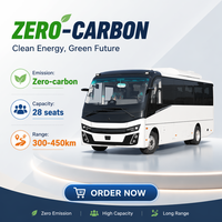Autobús Eléctrico Premium de 7.8m para Carretera, Transporte Escolar en África, 30 Asientos, Autobús Eléctrico con Batería CATL, Cero Emisiones