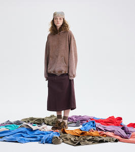 Aceptamos <span class=keywords><strong>Sudadera</strong></span> con capucha antigua y lavada de algodón de 350g de tamaño extra grande hecha a medida para hombres y mujeres Tops sueltos de algodón puro Batik - Product Image 2