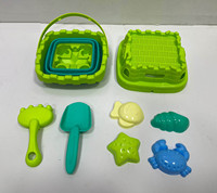 Kit de construction de château de sable pliable pour enfants avec moules et pelles Jouets de plage d'été pour le jeu d'eau de bac à sable en plein air