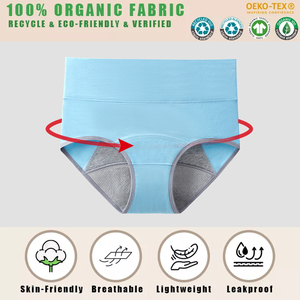 Hotsale Multi Size intimo donna cotone <span class=keywords><strong>5</strong></span> strati a prova di perdite mutandine mestruali - Product Image 2