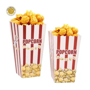 OOLIMAPACK Eco Friendly Kraft Popcorn Boxes Custom Printed Paper Popcorn Box