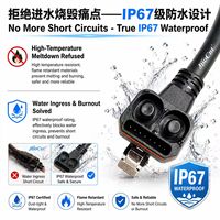 Connecteur mâle/femelle JBoCnt DM80 haute intensité 60-150A 600V IP67 étanche anti-vibration pour station d'échange de batteries EV UL94-V0