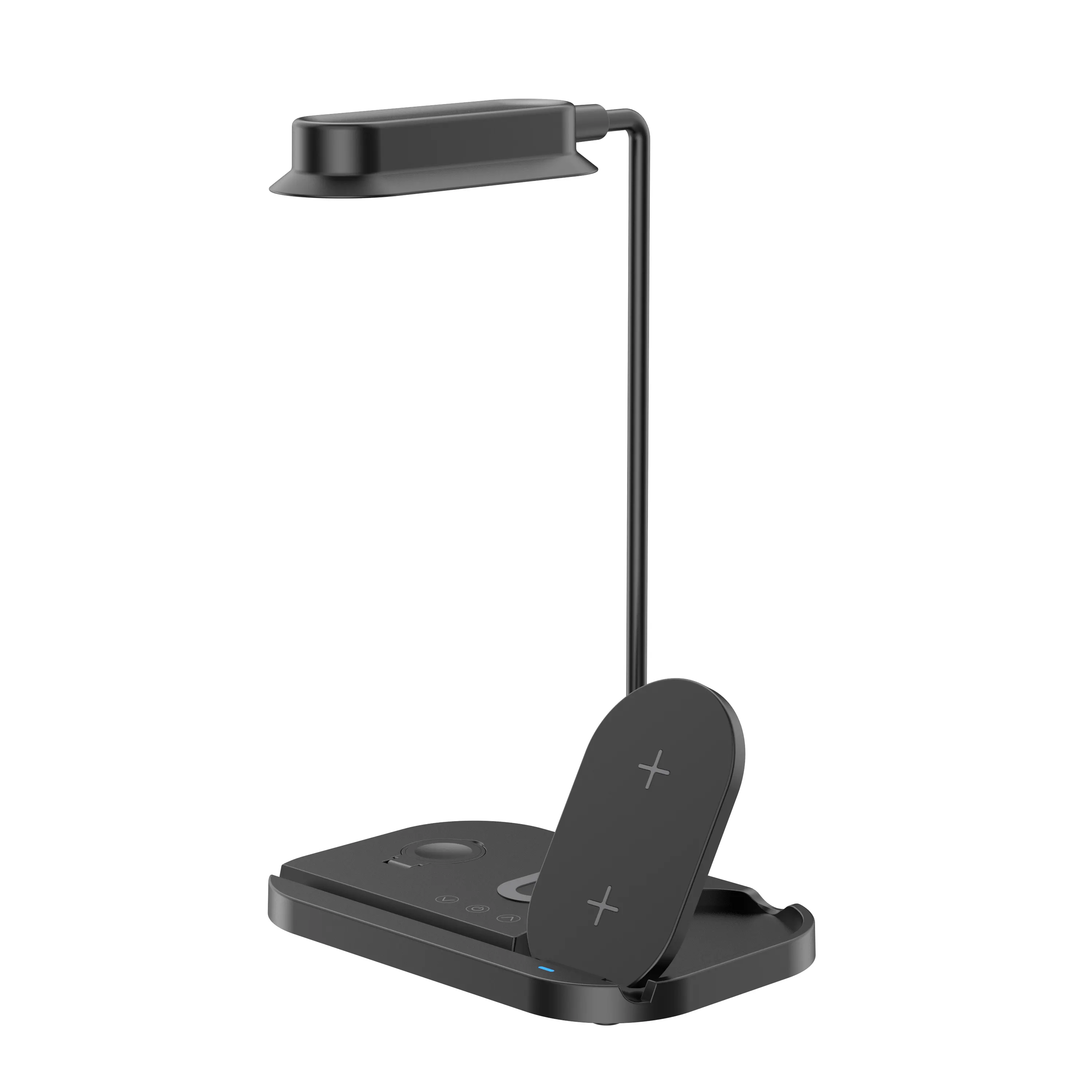 3 in 1 lampada LED da scrivania multifunzione caricatore wireless braccio leggero flessibile ricarica rapida