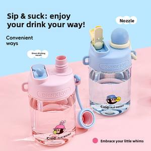 Gobelet d'eau Hilo en Tritan, type paille, pour l'été, pour étudiants, hommes, femmes, enfants, portable, pour sports de plein air, avec double mode de consommation et tube. - Product Image 3