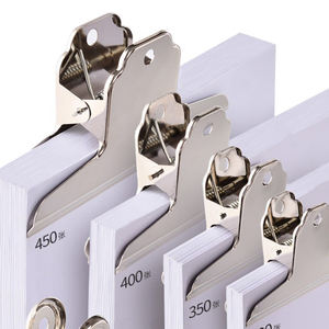 Pince à Document en métal argenté Extra Large de 180mm, pince à bec de canard à longue queue, pince à bouledogue, fournitures scolaires et de bureau - Product Image 4