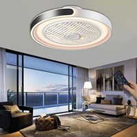 Ventilateur de plafond moderne à moteur DC avec lumière, télécommande, LED dimmable, 6 vitesses, minuterie, contrôle par application, silencieux 35 dB, pour salon/chambre/salle à manger