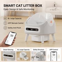 Bac à litière automatique pour chat, grand, écologique, durable, à nettoyage automatique, design ouvert, application intelligente, capteur de poids, pour plusieurs chats