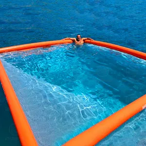 Piscina gonfiabile galleggiante portatile per mare/Yacht barche piscina gonfiabile per la vendita