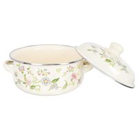 Batterie de Cuisine Émaillée : Grande Marmite, Faitout pour Soupes et Bouillons, Casseroles de Cuisson Fruits de Mer et Pâtes, Riz, Ébullition, Mijotage, Pots à Nouilles, Grands Ensembles, Casseroles à Lait