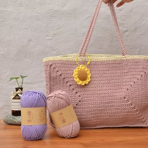 Bán Hàng Trực Tiếp Nhà Sản Xuất Nhật Bản Thô Twist Bọc Móc Sợi Bông Dệt Kim Bán Buôn Tùy Biến Mạnh Mẽ Tái Chế Nhuộm - Product Image 5