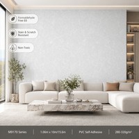 Wallpaper Cetak Digital Emboss Ukuran Kustom 1.06x1m Mural Dinding Lepas Pasang untuk Dekorasi Dinding Latar Belakang Kamar Tidur Rumah Keluarga