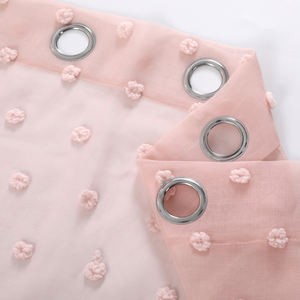 Jiaohui <span class=keywords><strong>Rideau</strong></span> Voilage de Fenêtre Rose Vente en Gros Découpé et <span class=keywords><strong>à</strong></span> Pompons, pour Salon - Product Image 4