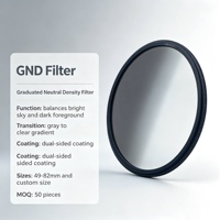 OEM GC-GRAY Mehrgrößen-ND Neutraldichte-Wasserdichter Glasfilter mit Aluminiumrahmen für Kameras