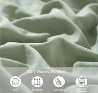 Ensemble de literie de luxe en microfibre pour lit queen size, style moderne, housse de couette unie