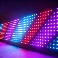 Mur vidéo LED flexible à effets visuels RGB pour la décoration de fond de scène de salle de réception de mariage