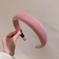 Nouveaux bandeaux en satin de haute qualité 2025 pour femmes et filles, bandeau rembourré en éponge de 13 cm, couleur unie, usage quotidien, accessoire de maquillage