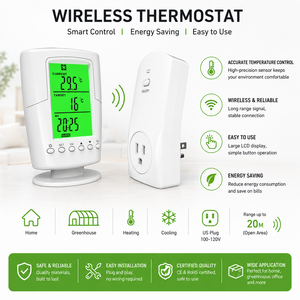 433.92Mhz <strong>Wireless</strong> RF 230V AC Smart Floor <strong>Heating</strong> Thermostat Digital Temperature <strong>Controller</strong> for Home <strong>Heating</strong> or Cooling Devices - Product Image 4