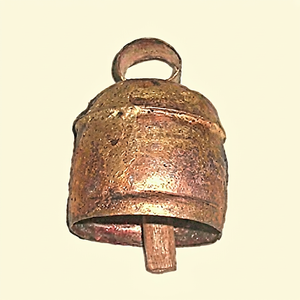 Campana Antigua de Cobre, Redonda, Fundida, Artesanía Metálica, Decoración para el Hogar, Artículo Coleccionable - Product Image 2