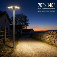 Lampe Solaire de Jardin IP65 120W 200W, Lampadaire LED avec Détecteur de Mouvement Radar pour Villa, Patio, Terrasse - Vente en Gros
