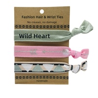 BELLEWORLD Lot de 3 élastiques à cheveux personnalisés avec logo, couleurs assorties, pour queue de cheval, accessoires capillaires pour femmes