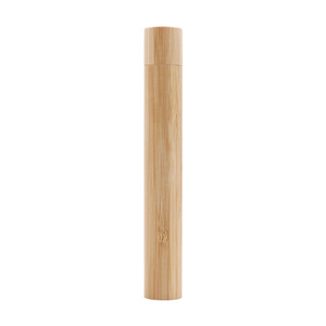 Bamboo <b>Toothbrush</b> <b>Holder</b> 22x20cm Round <b>Wall</b> <b>Mounted</b> Bathroom Storage Box With Ventilation Hole For Travel And Hotel Use - Product Image 5