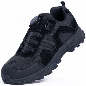 Scarpe da corsa in gomma traspirante leggere scarponi da <span class=keywords><strong>trekking</strong></span> scollati scarpe con bottoni rotanti stivali da allenamento - Product Image 6