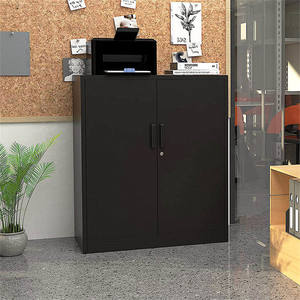 Muebles de oficina Pequeño columpio/deslizante Gabinete de acero de 2 puertas Armario de almacenamiento de metal Pequeño archivador de exhibición de acero inferior - Product Image 2