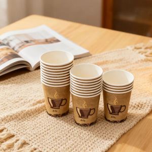 <b>Small</b> Size 3oz 4oz 6oz Disposable Leakproof Cafe Tea Paper Cups Double Water Coated Meeting Drinking Containers Vasos De Papel - Product Image 3