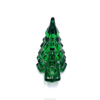 Vente en gros, décoration verte de la maison, décoration de Noël, plateaux de service en verre, arbre de Noël, tasse de cire vide, petite cloche, décor de festival