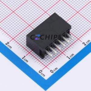 DB2EVC-2.54-6P-BK Plug-in Terminal Block Through hole,P=2.54mm Connector Board-to-Board / Socket - Closed 1x6P 2.54mm Black - Product Image 2