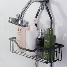 Support <span class=keywords><strong>de</strong></span> rangement en métal pour salle <span class=keywords><strong>de</strong></span> bain avec fonction <span class=keywords><strong>de</strong></span> suspension <span class=keywords><strong>de</strong></span> <span class=keywords><strong>pommeau</strong></span> <span class=keywords><strong>de</strong></span> <span class=keywords><strong>douche</strong></span> Crochets muraux et porte-savon pour l'organisation <span class=keywords><strong>de</strong></span> l'espace - Product Image 2