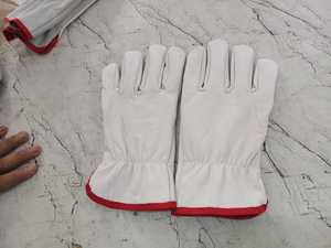 ถุงมือขับรถหนังแพะแบบเต็มเมล็ดทนทานถุงมือทำงานเพื่อความปลอดภัยระดับพรีเมียมสำหรับอุตสาหกรรมการก่อสร้างและการใช้งานกลางแจ้ง - Product Image 4