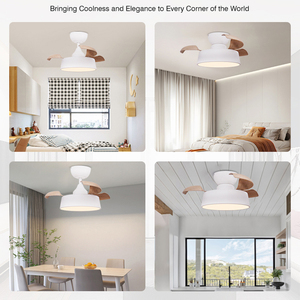Ventilateur de plafond invisible à LED silencieux à moteur CC avec <span class=keywords><strong>abat</strong></span>-<span class=keywords><strong>jour</strong></span> en tissu moderne de 22 pouces, 6 vitesses au choix - Product Image 4
