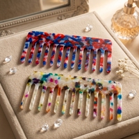 Usine Auditée BSCI & GRS, Vente en Gros, Logo Personnalisé, Peigne à Cheveux Large en Acétate Écologique de Cellulose, 4 mm, pour Femmes et Filles Coréennes