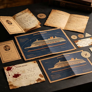 Kit di investigazione criminale di alta gamma personalizzato per giochi di ruolo, set di gioco da tavolo immersivo per feste e serate di gioco con sfide - Product Image 3
