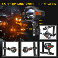 Système d'éclairage de moto à LED haute et basse intensité, étanche, projecteur de conduite extérieur, stroboscope, lumières externes pour moto