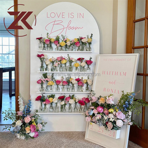 ZKAI Offre Spéciale : Mur d'acrylique blanc carré pour mariage, présentoir à <span class=keywords><strong>champagne</strong></span> pour décoration de fête - Product Image 1