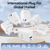 Chargeur mural populaire 30W à double port USB-A et USB-C PD 3.0, homologué KC, avec OTP et OVP pour Android