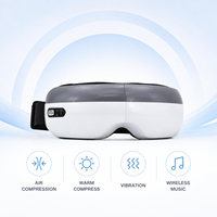 Masseur oculaire multifonction blanc et gris avec chaleur et compression d'air pour la relaxation des yeux des employés de bureau