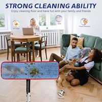 Recharge de tête de balai serpillère plate en microfibre lavable en machine et réutilisable, pour le nettoyage et le récurage des sols durs