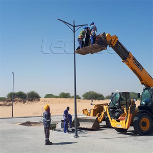 3M 9m 10m 20ft 40ft đôi cánh tay đơn đèn cực thép mạ kẽm lớn ngoài trời ánh sáng cao treo cực - Product Image 6