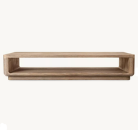 Table basse rectangulaire ouverte en bois, style moderne classique, décorative et mobile, RH OEM CIRO, pour salon, villa et hôtel