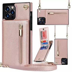 Étui de téléphone tendance en cuir PU de qualité supérieure, sacs de téléphone portable avec poches pour carte <span class=keywords><strong>d</strong></span>'identité et de crédit pour <span class=keywords><strong>iPhone</strong></span>, accessoires de téléphone portable - Product Image 1