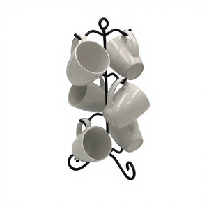 Nordic Iron Metal Mug Holder Stand With Curved Hooks For Kitchen Countertop Dining Table Mugs <b>Storage</b> Stand On Sale - Product Image 1
