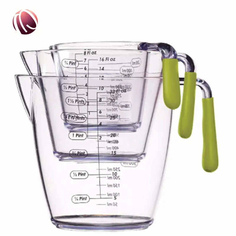 Sans BPA 250ml 500ml 1000ml PP tasse à mesurer pichet à mesurer en plastique ensemble de pichet à mesurer